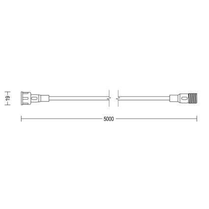 Philips - Zunanji podaljšek 5m IP67