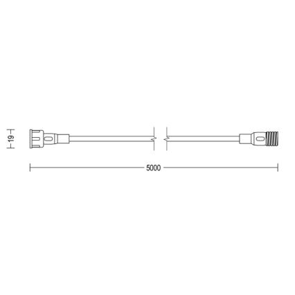 Philips - Zunanji podaljšek 5m IP67