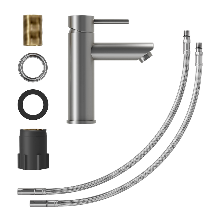 Pipa za umivalnik RINGSTED 17,8 cm prašno siva