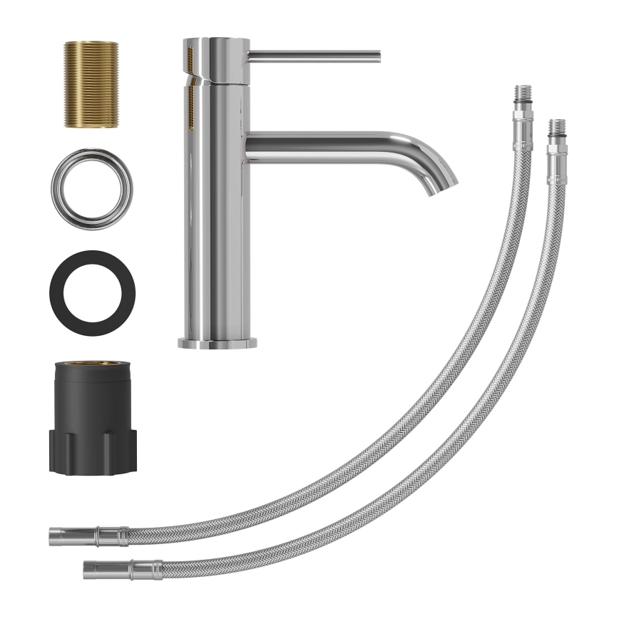 Pipa za umivalnik SOVANG 18,3 cm, sijajni krom