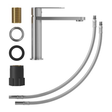 Pipa za umivalnik TARNBY 17,3 cm, sijoč krom