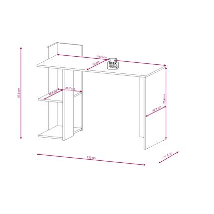Pisalna miza MARLO hrast artisan/antracit