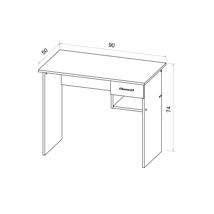 Pisalna miza RICO hrast artisan