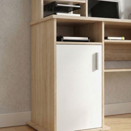 Pisalna miza s polico ELIAN 160x53 cm hrast sonoma/bela