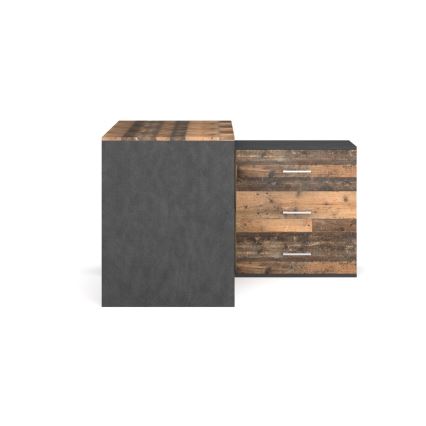 Pisalna miza s predali in univerzalnim vogalom P/L JULES rjava/črna