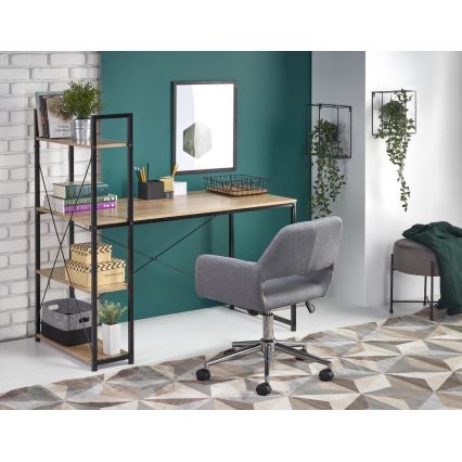 Pisalna miza SERENOR črna/hrast sonoma