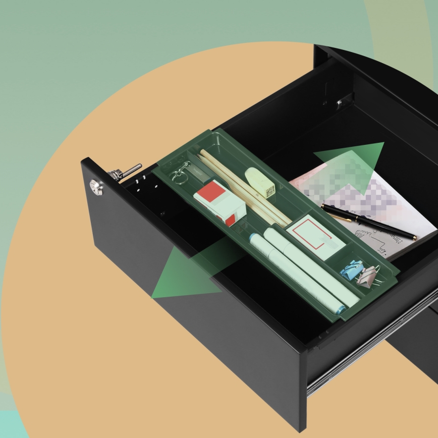 Pisarniški predalnik SECURIO črn