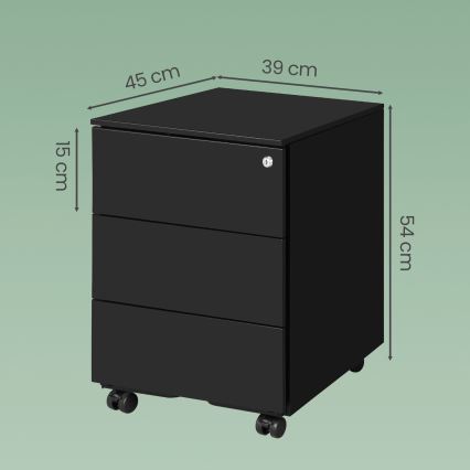 Pisarniški predalnik SECURIO črn