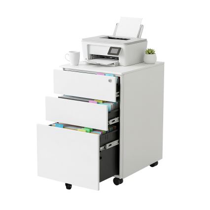 Pisarniški predalnik SECURIO v beli barvi