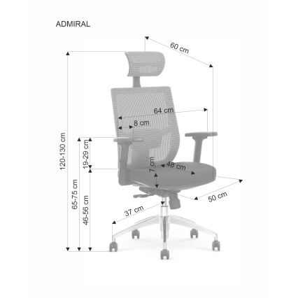 Pisarniški stol ELMIR črno/siv