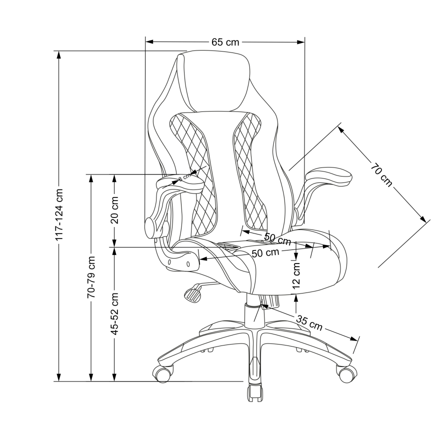 Pisarniški stol HAME črn/siv