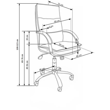 Pisarniški stol LOMI črn