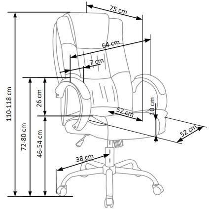 Pisarniški stol SELO, sive barve