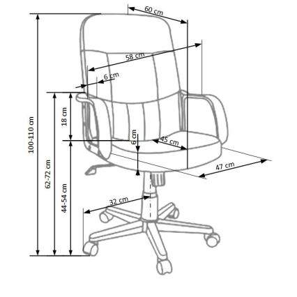 Pisarniški stol ZIRUQ, rjav