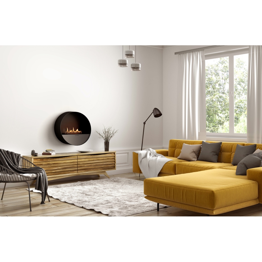 Planika - BIO kamin z daljinskim upravljalnikom 72,6x65 cm 2,5kW/230V črna