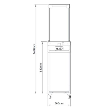 Planika Faro GAS - Zunanji plinski kamin 142x36 cm 8kW črna + zaščitni pokrov