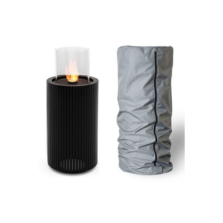 Planika - BIO kamin 87x37,6 cm 2,5kW črn + zaščitni pokrov