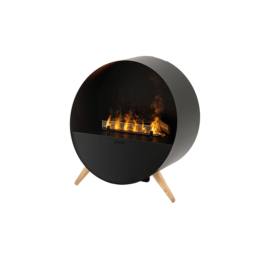 Planika - Kamin na vodno paro z daljinskim upravljalnikom 72,9x65,3 cm 125W/230V črna