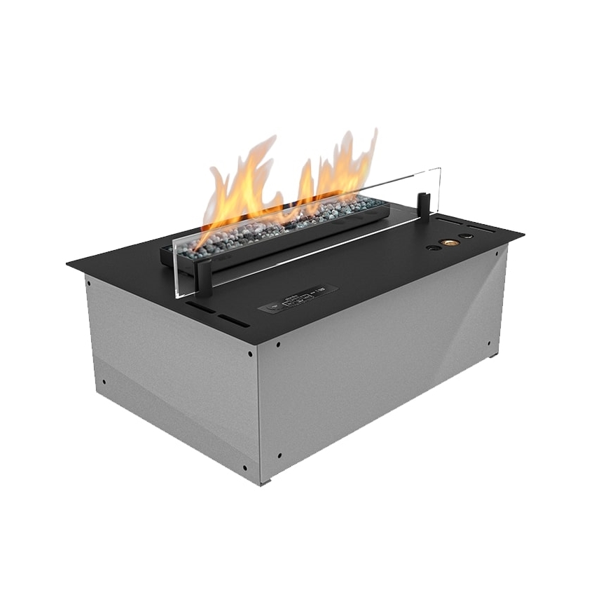 Planika - Vgradni BIO kamin z daljinskim upravljalnikom 19,1x38 cm 2,5kW/230V črna