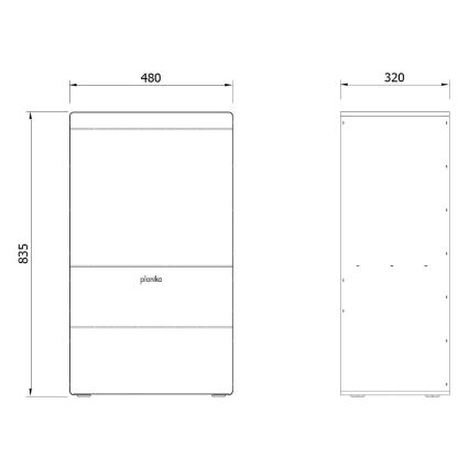 Planika - BIO kamin z daljinskim upravljalnikom 83,5x48 cm 2,5kW/230V črna