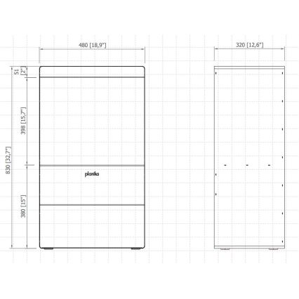 Planika - Kamin na vodno paro z daljinskim upravljalnikom 83x48 cm 125W/230V črna