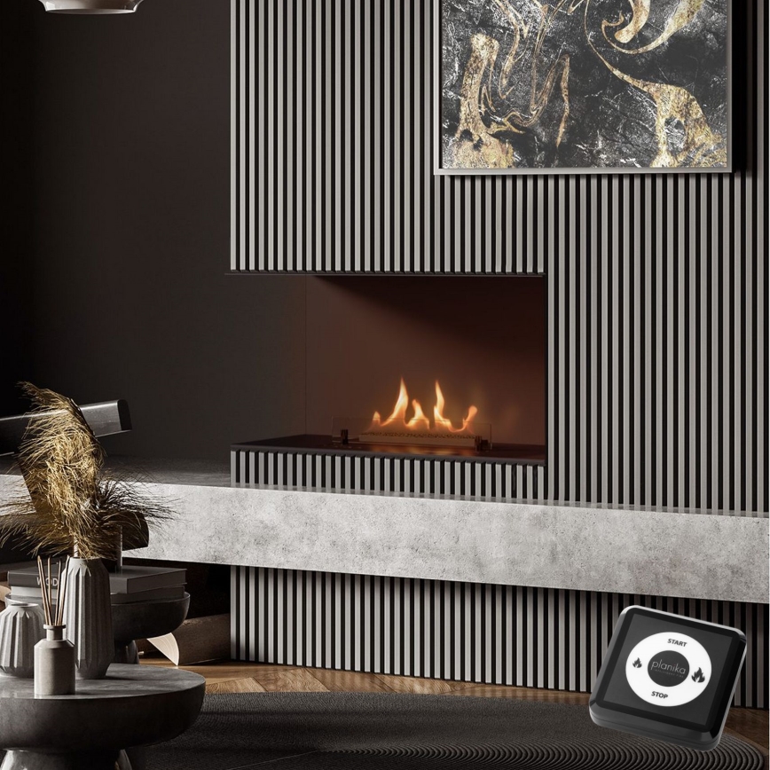 Planika - Vgradni univerzalni BIO kamin z daljinskim upravljalnikom 56,2x75 cm 2,5kW/230V