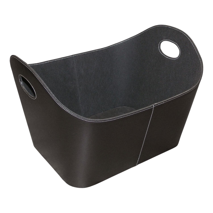 Plastic les basket z handles 35x55 cm črna