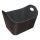 Plastic les basket z handles 35x55 cm črna