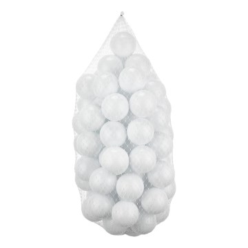 Plastične igralne žogice 50 kom. pr. 7 cm bela