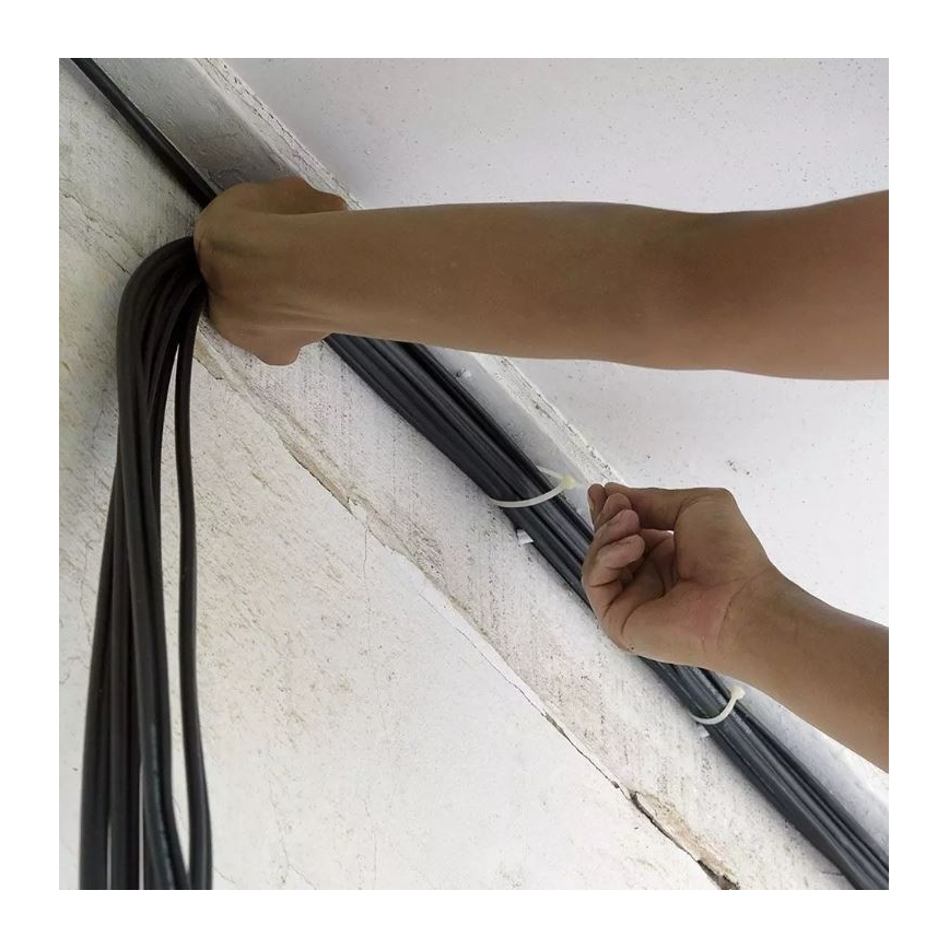 Plastični vezni trak 2,5x100mm 100 kom. bela