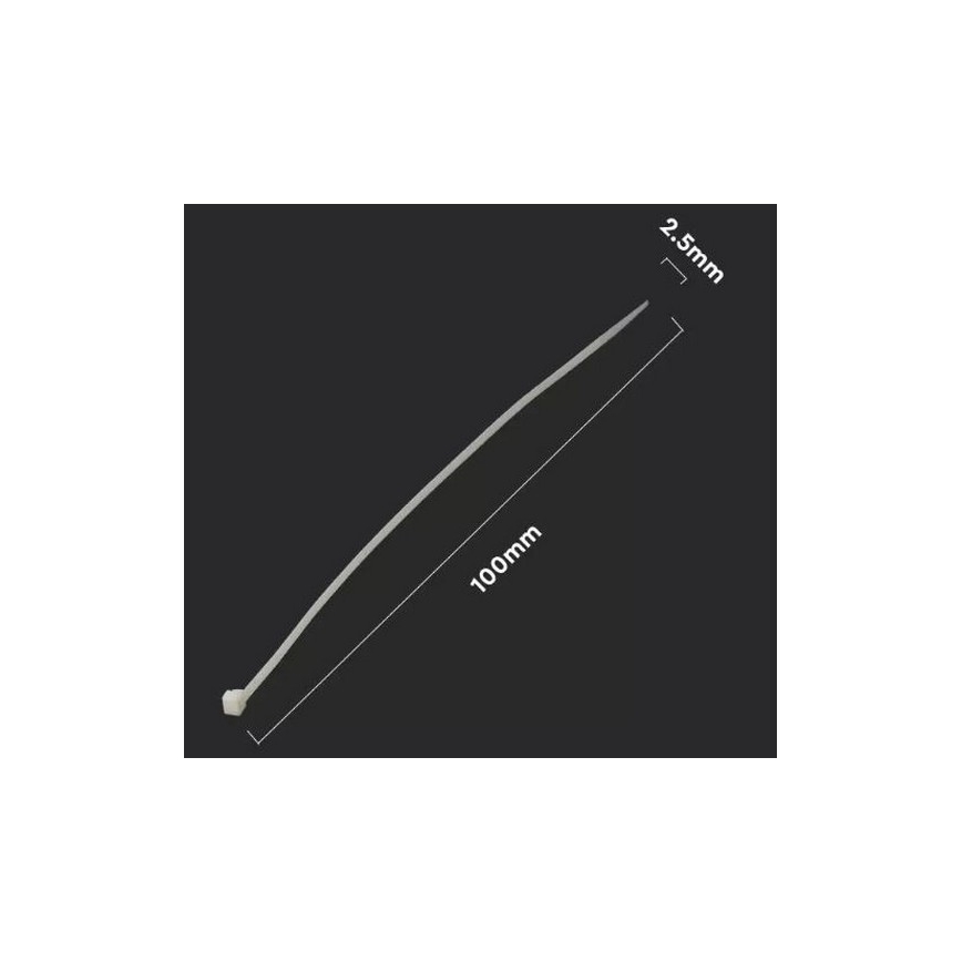 Plastični vezni trak 2,5x100mm 100 kom. bela