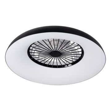 PLAVE PAN LED RGBW zatemnjiva stropna svetilka s ventilatorjem, LED 48 W, 230 V, 3000–6500 K, premer 60 cm, črna + daljinski upravljalnik