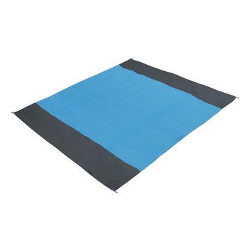 Plažna podloga 200x200 cm modra/siva