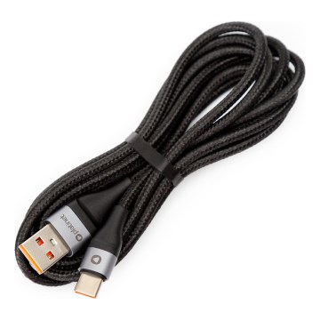 Pleten USB kabel USB-A / USB-C priključek 18W 2m črna