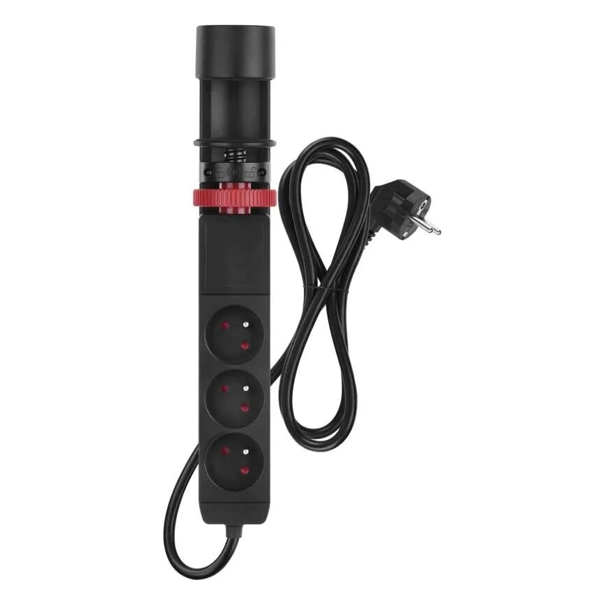Podaljšek s priključkom na mizo 3Z + 3xUSB 1,5m črna