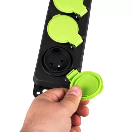 Podaljšek s stikalom, 3 vtičnice, 3 m, IP44