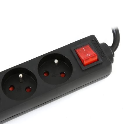 Podaljšek s stikalom 5Z Type E 1,5m črna