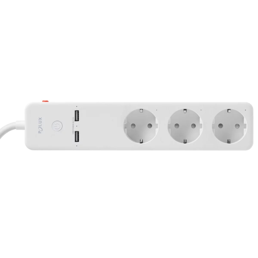 Podaljšek SMART s stikalom 1,5m + 2xUSB/Wi-Fi Tuya SCHUKO