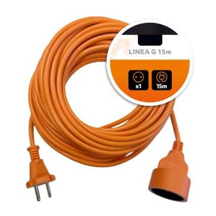 Podaljšni kabel LINEA G 1Z 15m oranžen