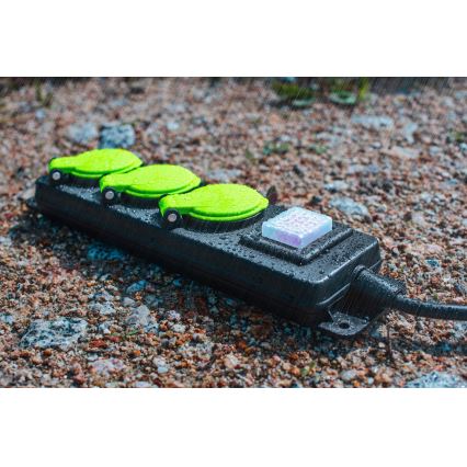 Podaljšni kabel s stikalom, 3 vtičnice, 20 m, IP44