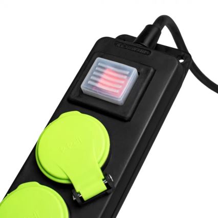 Podaljšni kabel s stikalom, s 3 vtičnicami, 5 m, IP44