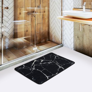 Podloga za kopalnico MARBLE 40x60 cm črna