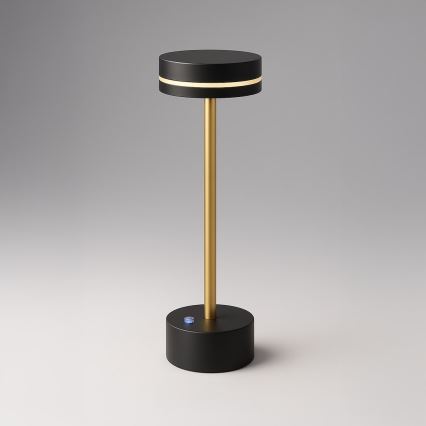 Polnilna LED namizna svetilka z zatemnjevanjem SAM LED/5W/5V 3600 mAh črna/zlata