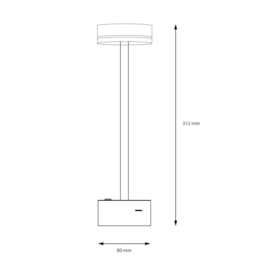 Polnilna LED namizna svetilka z zatemnjevanjem SAM LED/5W/5V 3600 mAh črna/zlata