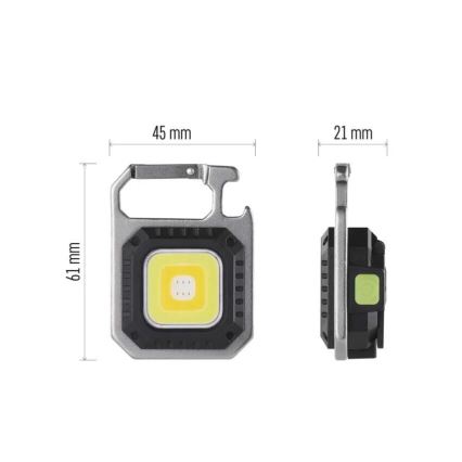 LED polnilna svetilka LED/USB/3,7V IP44 750 lm 400 mAh