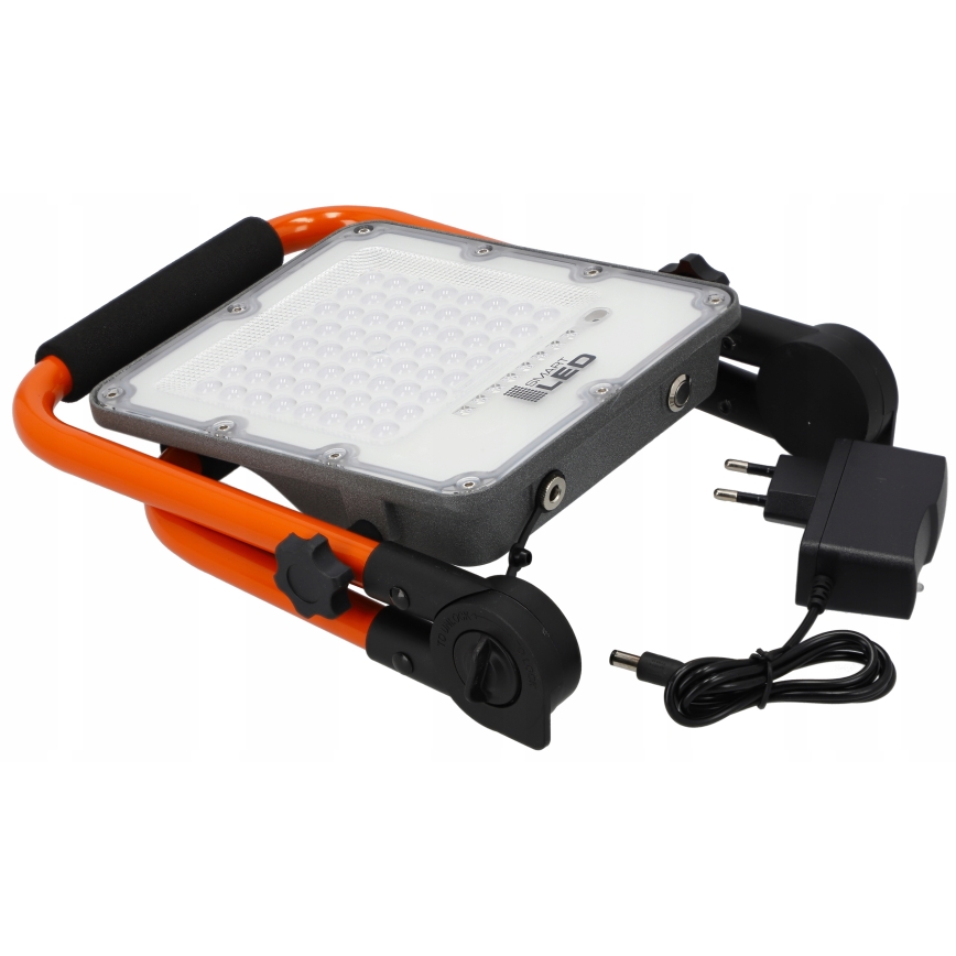 Polnilni LED reflektor s stojalom LED/30W/3,2V 4500K 5000 mAh IP65 oranžen