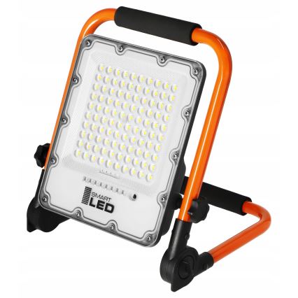 Polnilni LED reflektor s stojalom LED/50W/3,2V 4500K 10000 mAh IP65 oranžen