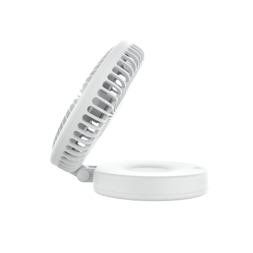 Polnilni namizni ventilator 10W/5V 2400 mAh bela