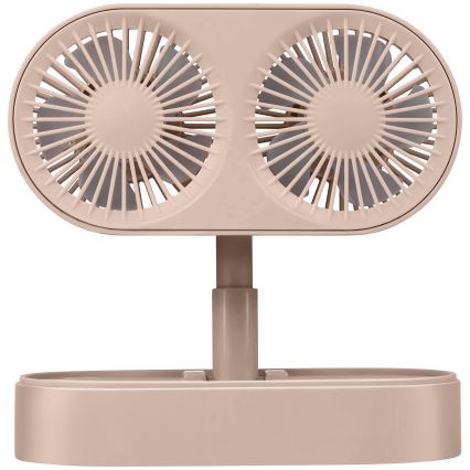 Polnilni namizni ventilator 3,7 V 1200 mAh, roza