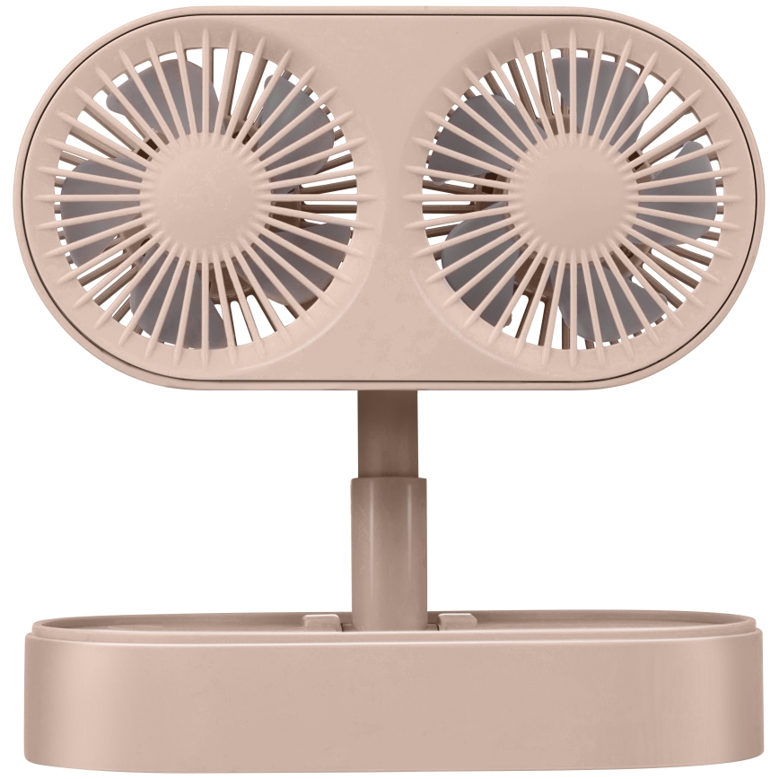 Polnilni namizni ventilator 3,7 V 1200 mAh, roza